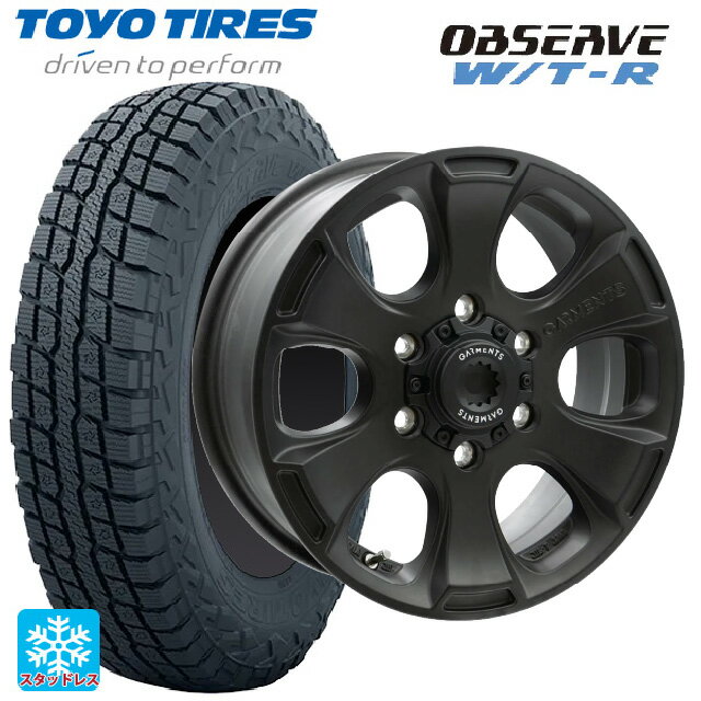 215/65R16 109/107Q トーヨー オブザーブ W/T-R ウェッズ クロスオーバー ガーメンツ スタイルA サンドブラック 16-6.5J 国産車用 スタッドレスタイヤホイール4本セット