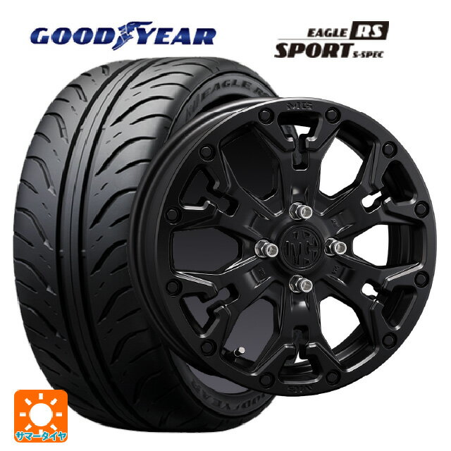 【6/15〜16限定 全品P5倍＆クーポン】165/55R14 72V グッドイヤー イーグル RS スポーツ S-スペック クリムソン MG ゴーレム ジュニア マットブラック 14-4.5J 国産車用 サマータイヤホイール4本セット
