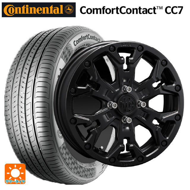 【6/22 20時〜 全品P5倍＆クーポン】155/65R14 75H コンチネンタル コンフォートコンタクト CC7 正規品 クリムソン MG ゴーレム ジュニア マットブラック 14-4.5J 国産車用 サマータイヤホイール4本セット