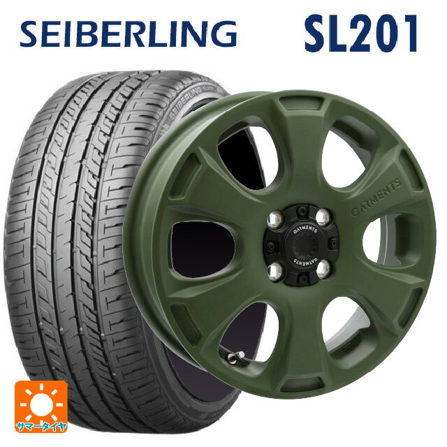 【6/15〜16限定 全品P5倍＆クーポン】165/50R15 73V セイバーリング セイバーリング SL201(ブリヂストン工場生産） ウェッズ クロスオーバー ガーメンツ スタイルA サンドカーキ 15-4.5J 国産車用 サマータイヤホイール4本セット