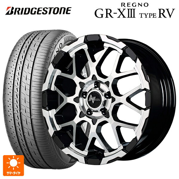 ミツビシ デリカD5(3DA系)用 225/60R18 100H ブリヂストン レグノ GR-X3 タイプ RV 正規品 エムアイディー ナイトロパワー M28バレットエス ブラック/ミラーカット 新品サマータイヤホイール 4本セット