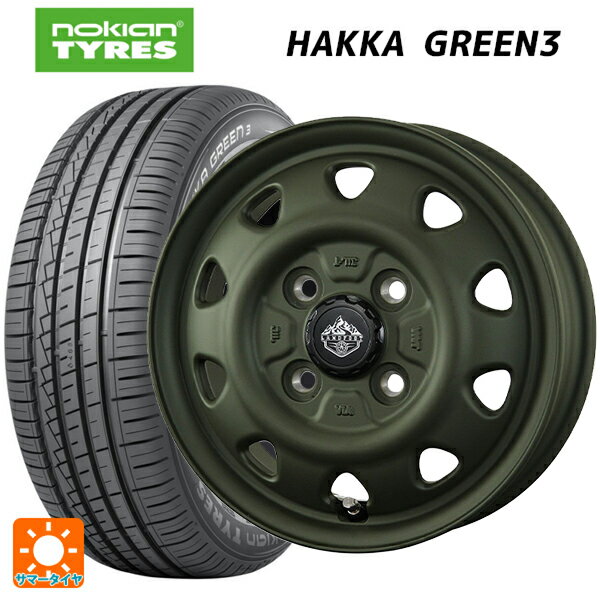 【6/22 20時〜 全品P5倍＆クーポン】175/65R14 86T XL ノキアン ハッカ グリーン3 トピー ランドフット SWZ OD 14-5J 国産車用 サマータイヤホイール4本セット