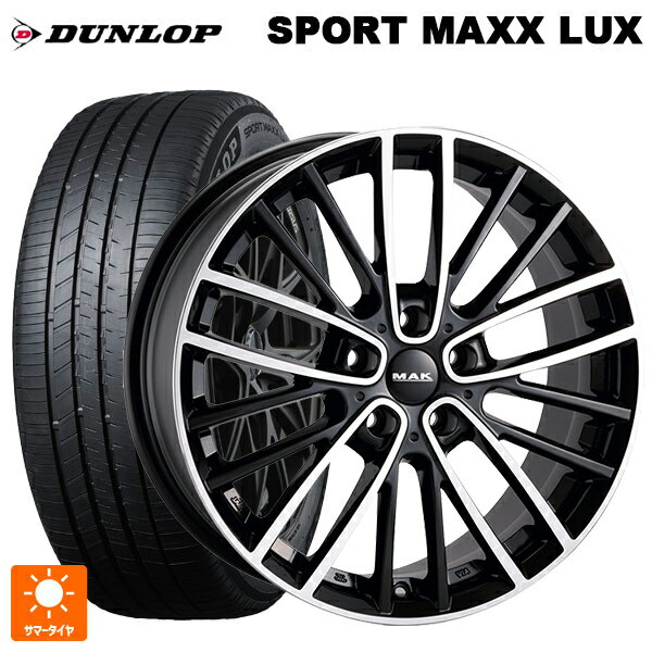 【6/11 1:59迄 全品ポイント5倍】ミニ エースマン(J05)用 225/45R18 95W XL ダンロップ スポーツ マックス ラックス 阿部商会 マック チェルシー ブラックミラー 新品サマータイヤホイール 4本セット