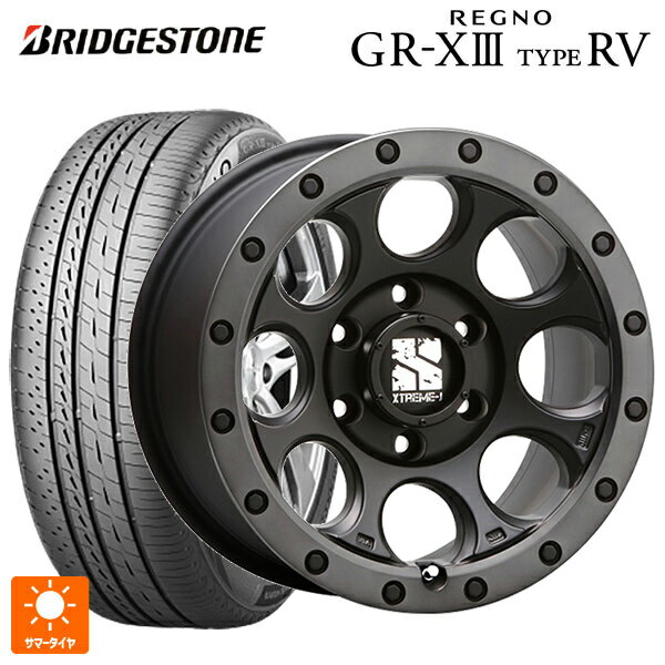 【6/15〜16限定 全品P5倍＆クーポン】205/55R16 91V ブリヂストン レグノ GR-X3 タイプ RV 正規品 # エムエルジェイ エクストリームJ XJ03 Flat Black Smoke 16-7J 国産車用 サマータイヤホイール4本セット