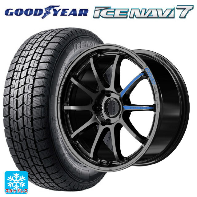 215/45R17 87Q グッドイヤー アイスナビ7(数量限定) # レイズ グラムライツ 57NR スペック M GX 17-7J 国産車用 スタッドレスタイヤホイール4本セット