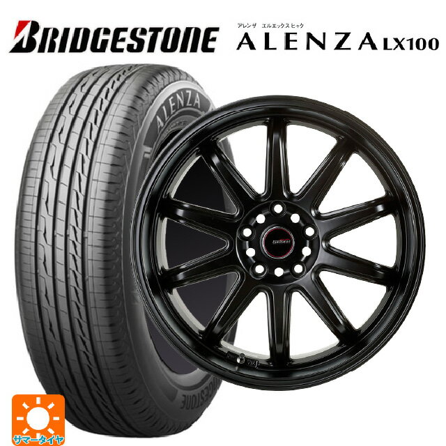 【6/15〜16限定 全品P5倍＆クーポン】225/55R18 98V ブリヂストン アレンザLX100 正規品 ゴジゲン マットブラック 18-7.5J 国産車用 サマータイヤホイール4本セット