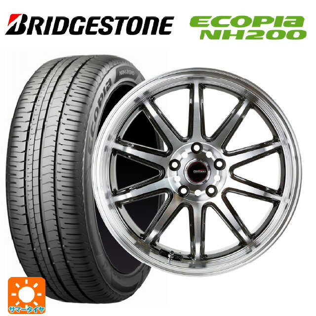 215/45R18 93W XL ブリヂストン エコピア NH200 正規品 # ゴジゲン ブラックポリッシュ 18-7.5J 国産車用 サマータイヤホイール4本セット