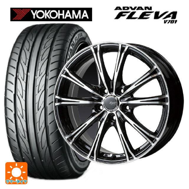 【6/15〜16限定 全品P5倍＆クーポン】205/50R17 93W XL ヨコハマ アドバン フレバ V701 正規品 ゴジゲン ブラックポリッシュ 17-7J 国産車用 サマータイヤホイール4本セット