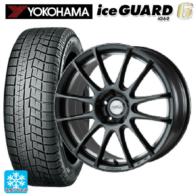 【6/15〜16限定 全品P5倍＆クーポン】2024年製 215/45R17 87Q ヨコハマ アイスガード6(IG60) ゴジゲン マットガンメタ 17-7J 国産車用 スタッドレスタイヤホイール4本セット