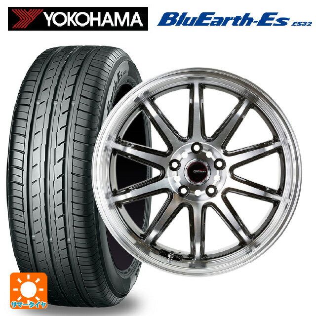 ホンダ ZR-V(RZ4)用 215/60R17 96H ヨコハマ ブルーアースEs ES32 # ゴジゲン ブラックポリッシュ 新品サマータイヤホイール 4本セット