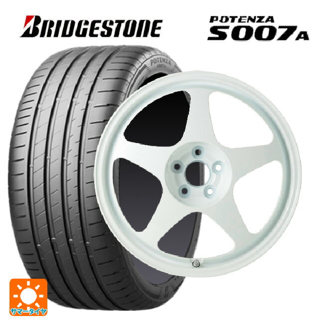 【6/22 20時〜 全品P5倍＆クーポン】215/50R17 91W ブリヂストン ポテンザ S007A 正規品 ゴジゲン GLOSS WHITE 17-7.5J 国産車用 サマータイヤホイール4本セット