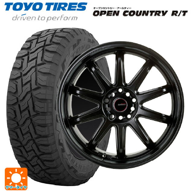 【6/15〜16限定 全品P5倍＆クーポン】225/55R18 98Q トーヨー オープンカントリー RT ブラックレター # ゴジゲン マットブラック 18-7.5J 国産車用 サマータイヤホイール4本セット