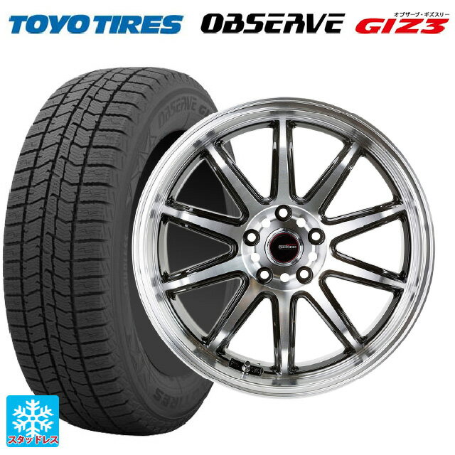 225/50R18 95Q トーヨー オブザーブ ガリットギズ3 ゴジゲン ブラックポリッシュ 18-7.5J 国産車用 スタッドレスタイヤホイール4本セット