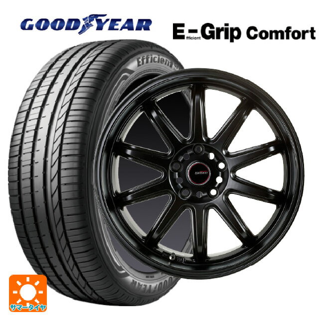 トヨタ GR86(ZN8)用 225/40R18 92W XL グッドイヤー エフィシェントグリップ コンフォート ゴジゲン マットブラック 新品サマータイヤホイール 4本セット