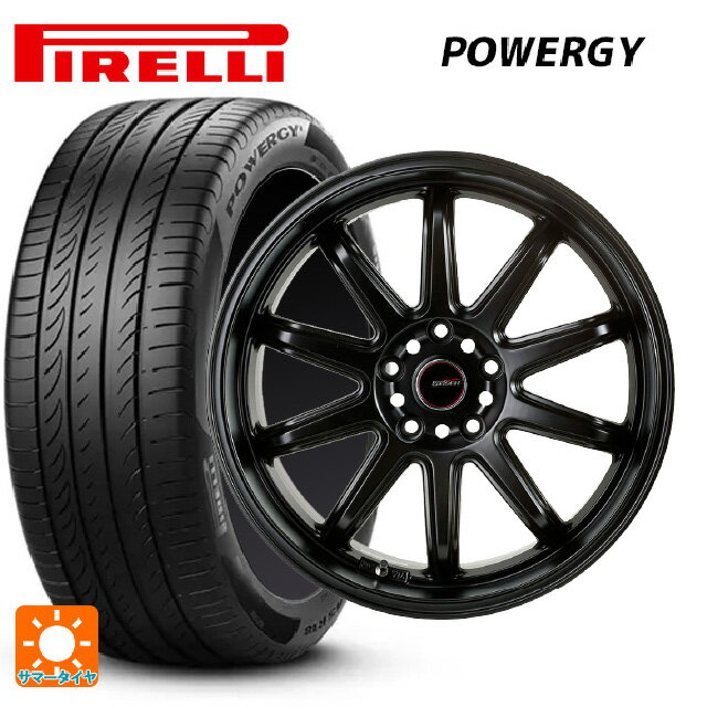 215/45R18 93W XL ピレリ パワジー 正規品 # ゴジゲン マットブラック 18-7.5J 国産車用 サマータイヤホイール4本セット