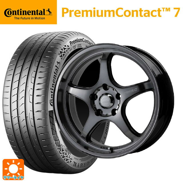 【6/22 20時〜 全品P5倍＆クーポン】215/50R17 95Y XL コンチネンタル プレミアムコンタクト 7 正規品 ゴジゲン ダーククリア 17-7J 国産車用 サマータイヤホイール4本セット