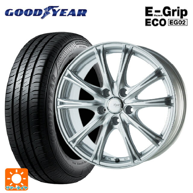 【6/15〜16限定 全品P5倍＆クーポン】185/55R16 83V グッドイヤー エフィシェントグリップ エコ EG02 ゴジゲン メタリックシルバー 16-6.5J 国産車用 サマータイヤホイール4本セット