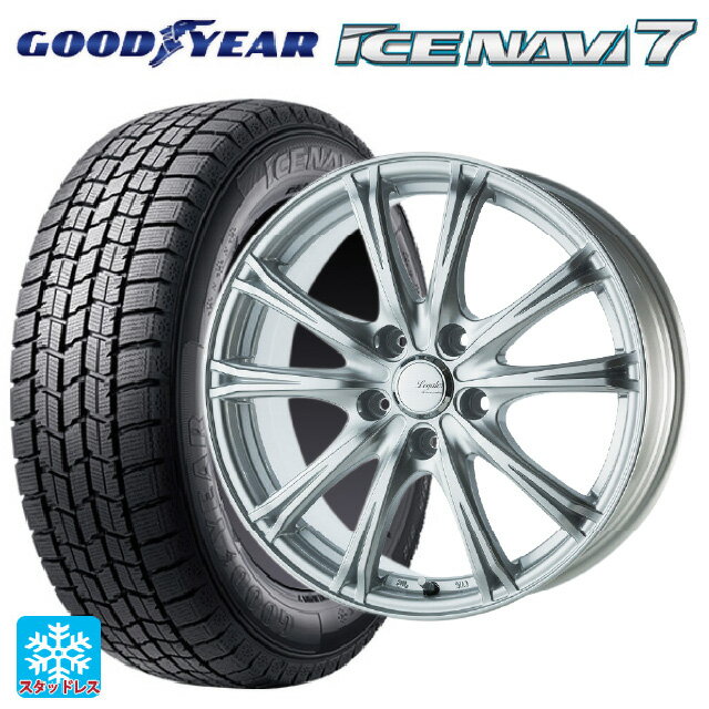 215/55R17 94Q グッドイヤー アイスナビ7(数量限定) # ゴジゲン メタリックシルバー 17-7J 国産車用 スタッドレスタイヤホイール4本セット