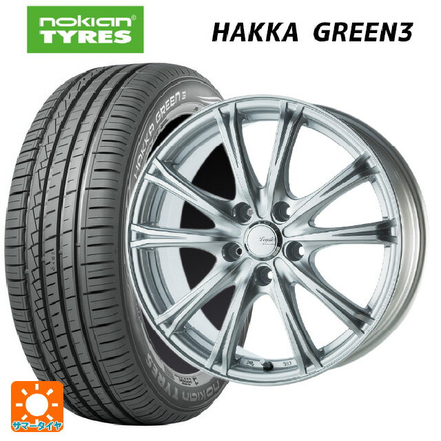 【6/22 20時〜 全品P5倍＆クーポン】215/60R16 99V XL ノキアン ハッカ グリーン3 ゴジゲン メタリックシルバー 16-6.5J 国産車用 サマータイヤホイール4本セット