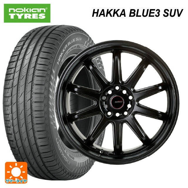 ホンダ ZR-V(RZ4)用 225/60R17 103V XL ノキアン ハッカ ブルー3 SUV ゴジゲン マットブラック 新品サマータイヤホイール 4本セット