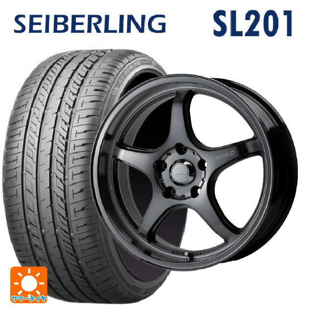 【6/22 20時〜 全品P5倍＆クーポン】215/50R17 95V XL セイバーリング セイバーリング SL201(ブリヂストン工場生産） ゴジゲン ダーククリア 17-7J 国産車用 サマータイヤホイール4本セット