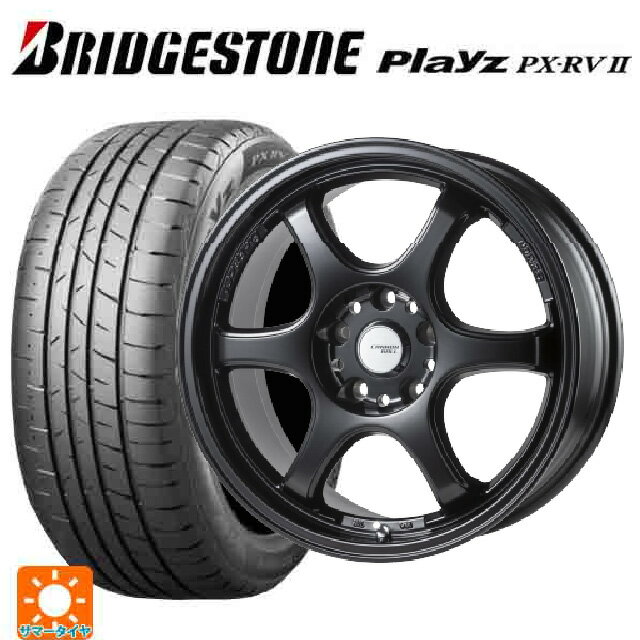 【6/11 1:59迄 全品ポイント5倍】215/45R18 93W XL ブリヂストン プレイズ PX-RV2 正規品 # ゴジゲン セミグロスブラック 18-7.5J 国産車用 サマータイヤホイール4本セット