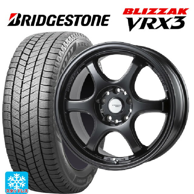 【6/22 20時〜 全品P5倍＆クーポン】205/45R17 84Q ブリヂストン ブリザック VRX3 正規品 ゴジゲン セミグロスブラック 17-7J 国産車用 スタッドレスタイヤホイール4本セット