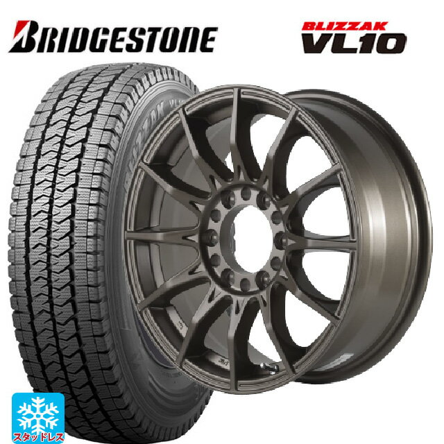 トヨタ ハイエース(200系)用 195/80R15 107/105N ブリヂストン ブリザック VL10 正規品 # ゴジゲン マットブロンズ 新品スタッドレスタイヤホイール 4本セット