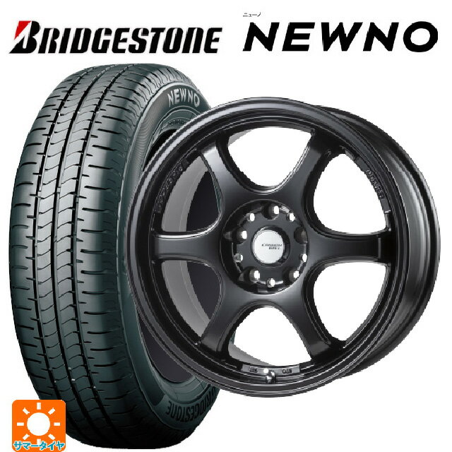 215/60R17 96H ブリヂストン ニューノ 正規品 # ゴジゲン セミグロスブラック 17-7J 国産車用 サマータイヤホイール4本セット