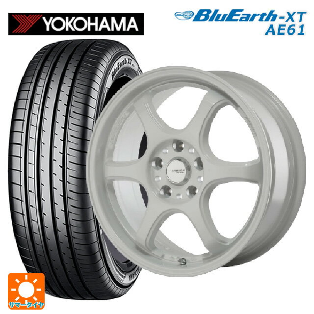 【6/22 20時〜 全品P5倍＆クーポン】スバル クロストレック(5AA-GUE)用 225/55R18 98V ヨコハマ ブルーアースXT AE61 ゴジゲン ホワイト 新品サマータイヤホイール 4本セット