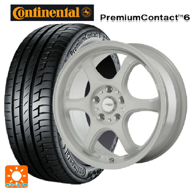 【6/11 1:59迄 全品ポイント5倍】225/40R18 92W XL コンチネンタル プレミアムコンタクト 6 正規品 ゴジゲン ホワイト 18-7.5J 国産車用 サマータイヤホイール4本セット