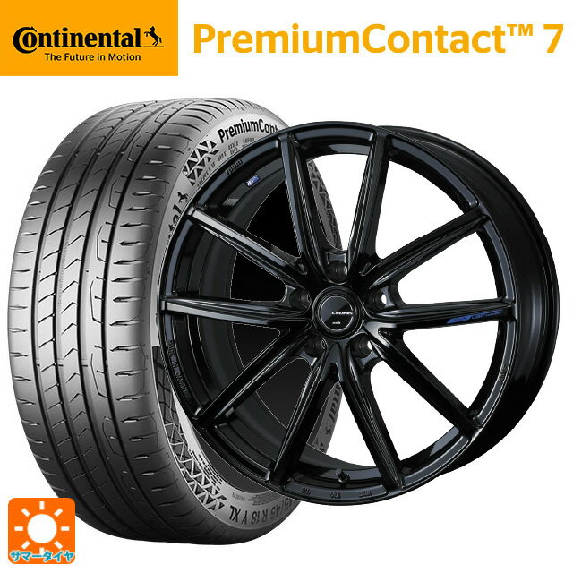 235/55R19 105Y XL コンチネンタル プレミアムコンタクト 7 正規品 ウェッズ レオニス ナヴィア08 PBK 19-8J 国産車用 サマータイヤホイール4本セット