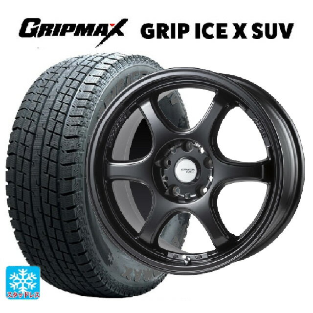 【6/11 1:59迄 全品ポイント5倍】225/55R18 102H XL グリップマックス グリップアイスX SUV ブラックレター ゴジゲン セミグロスブラック 18-7.5J 国産車用 スタッドレスタイヤホイール4本セット