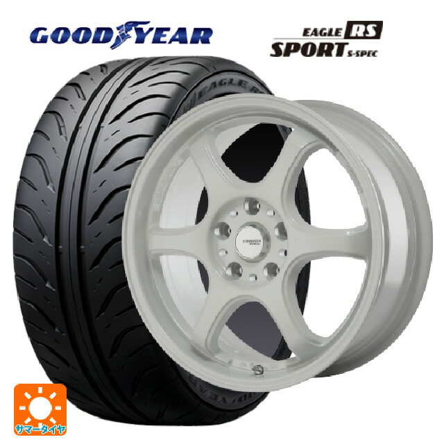 215/45R17 87W グッドイヤー イーグル RS スポーツ S-スペック ゴジゲン ホワイト 17-7J 国産車用 サマータイヤホイール4本セット