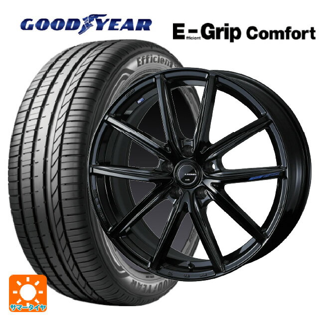 レクサス NX(20系)用 235/55R19 101W グッドイヤー エフィシェントグリップ コンフォート ウェッズ レオニス ナヴィア08 PBK 新品サマータイヤホイール 4本セット