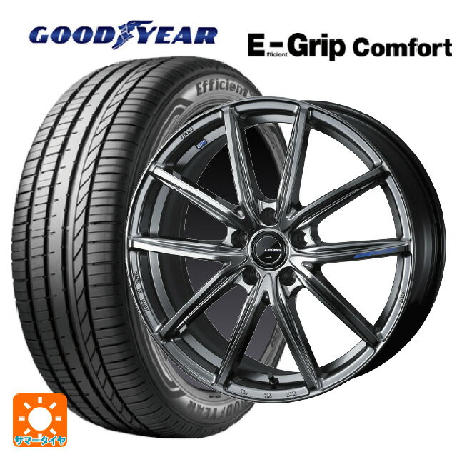 215/55R17 94V グッドイヤー エフィシェントグリップ コンフォート # ウェッズ レオニス ナヴィア08 PSB 17-7J 国産車用 サマータイヤホイール4本セット