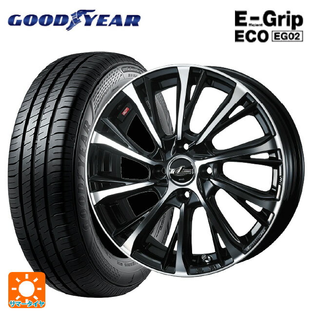 【6/15〜16限定 全品P5倍＆クーポン】165/50R16 75V グッドイヤー エフィシェントグリップ エコ EG02 ウェッズ レオニス JG PBMC 16-5J 国産車用 サマータイヤホイール4本セット