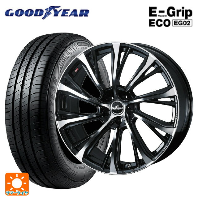 【6/22 20時〜 全品P5倍＆クーポン】215/65R16 98H グッドイヤー エフィシェントグリップ エコ EG02 ウェッズ レオニス JG PBMC 16-6.5J 国産車用 サマータイヤホイール4本セット