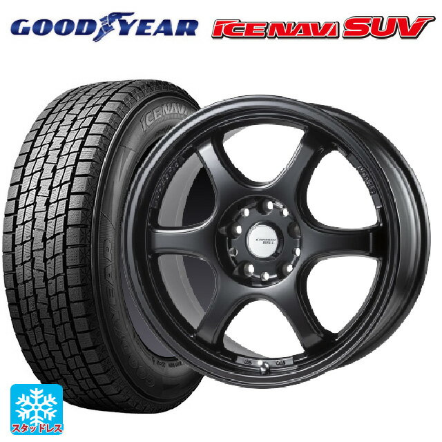 スバル レガシィアウトバック(BS系)用 225/65R17 102Q グッドイヤー アイスナビ SUV # ゴジゲン セミグロスブラック 新品スタッドレスタイヤホイール 4本セット