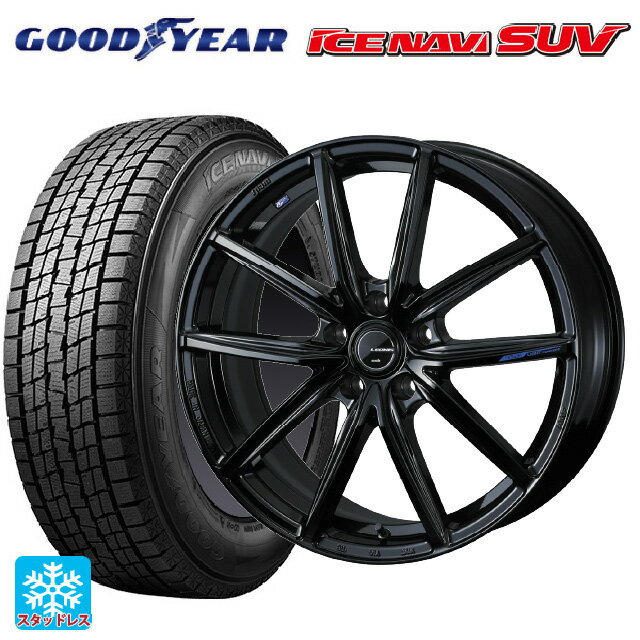 レクサス NX(20系)用 235/55R19 101Q グッドイヤー アイスナビ SUV # ウェッズ レオニス ナヴィア08 PBK 新品スタッドレスタイヤホイール 4本セット