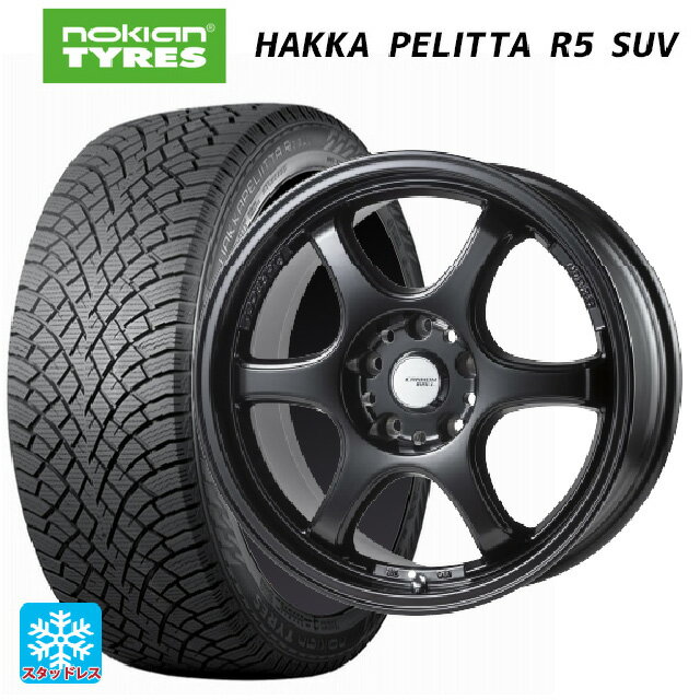 215/60R17 100R XL ノキアン ハッカペリッタR5 SUV ゴジゲン セミグロスブラック 17-7J 国産車用 スタッドレスタイヤホイール4本セット