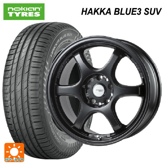 ホンダ ZR-V(RZ4)用 225/55R18 98V ノキアン ハッカ ブルー3 SUV ゴジゲン セミグロスブラック 新品サマータイヤホイール 4本セット