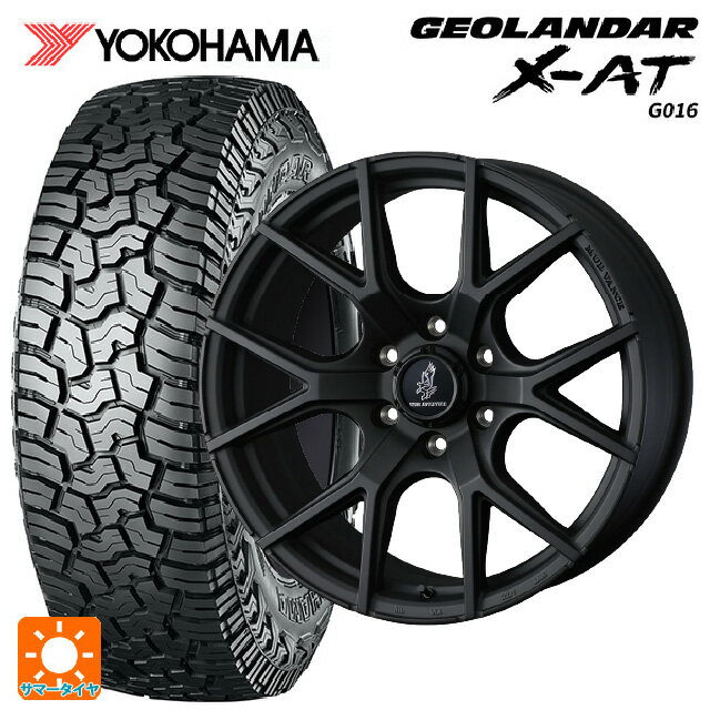【3/15〜16 全品ポイント3倍】トヨタ ランドクルーザープラド(150系)用 265/70R17 121/118Q ヨコハマ ジオランダー X-AT G016 ブラックレター 正規品 ウェッズ マッドヴァンス SD FMBK 新品サマータイヤホイール 4本セット