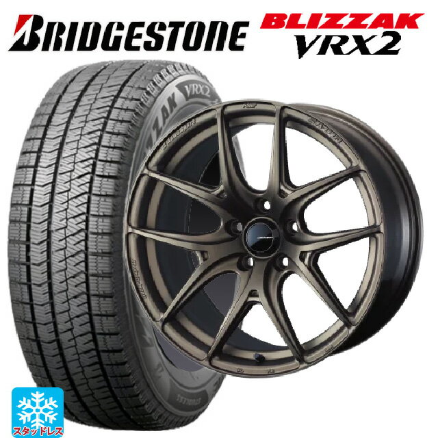 【6/22 20時〜 全品P5倍＆クーポン】225/45R18 91Q ブリヂストン ブリザック VRX2 正規品 ウェッズ ウェッズスポーツ SA 01R EJ-BRONZE2 18-7.5J 国産車用 スタッドレスタイヤホイール4本セット