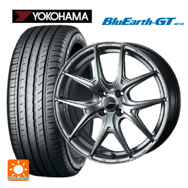 【6/11 1:59迄 全品ポイント5倍】195/55R15 85V ヨコハマ ブルーアースGT AE51 ウェッズ ウェッズスポーツ SA 01R PSB 15-6J 国産車用 サマータイヤホイール4本セット