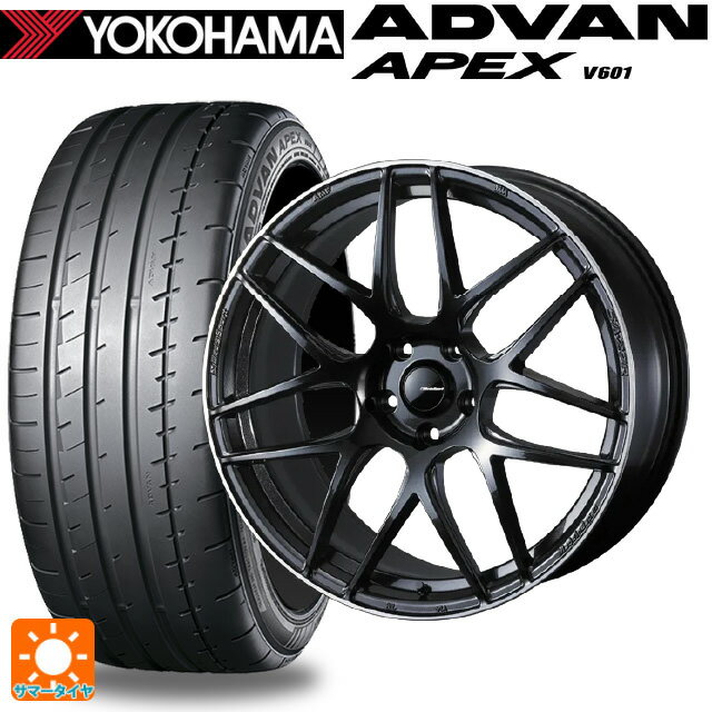 【6/22 20時〜 全品P5倍＆クーポン】225/40R19 93Y XL ヨコハマ アドバン アペックス V601 正規品 ウェッズ ウェッズスポーツ SA27R METAL BLACK/F 19-8.5J 国産車用 サマータイヤホイール4本セット