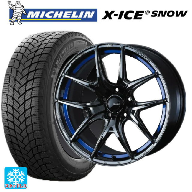 215/45R18 93H XL ミシュラン 正規品 エックスアイス スノー ウェッズ ウェッズスポーツ SA 01R BLC2 18-7.5J 国産車用 スタッドレスタイヤホイール4本セット