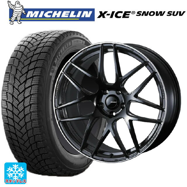 マツダ CX-80(KL5/KL3系)用 235/50R20 104T XL ミシュラン 正規品 エックスアイス スノー SUV ウェッズ ウェッズスポーツ SA27R METAL BLACK/F 新品スタッドレスタイヤホイール 4本セット(2)