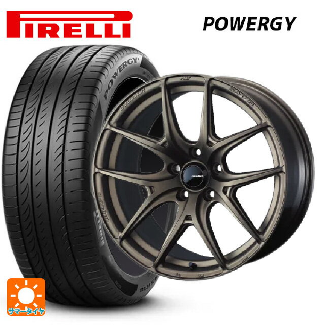 【6/11 1:59迄 全品ポイント5倍】225/45R17 94W XL ピレリ パワジー 正規品 ウェッズ ウェッズスポーツ SA 01R EJ-BRONZE2 17-7J 国産車用 サマータイヤホイール4本セット