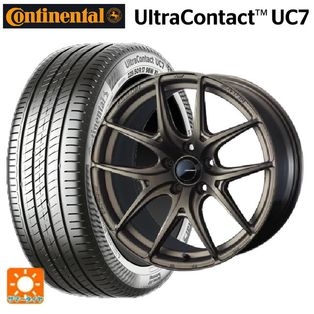 215/45R17 91W XL コンチネンタル ウルトラコンタクト UC7 正規品 ウェッズ ウェッズスポーツ SA 01R EJ-BRONZE2 17-7J 国産車用 サマータイヤホイール4本セットのサムネイル